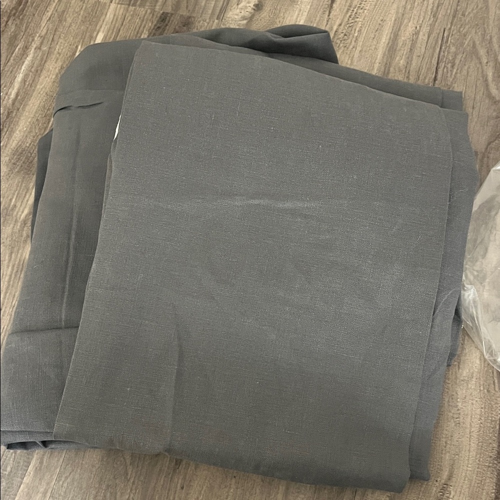 2 IKEA AINA GRAY LINEN Curtain Panels - Picture 2 of 6
